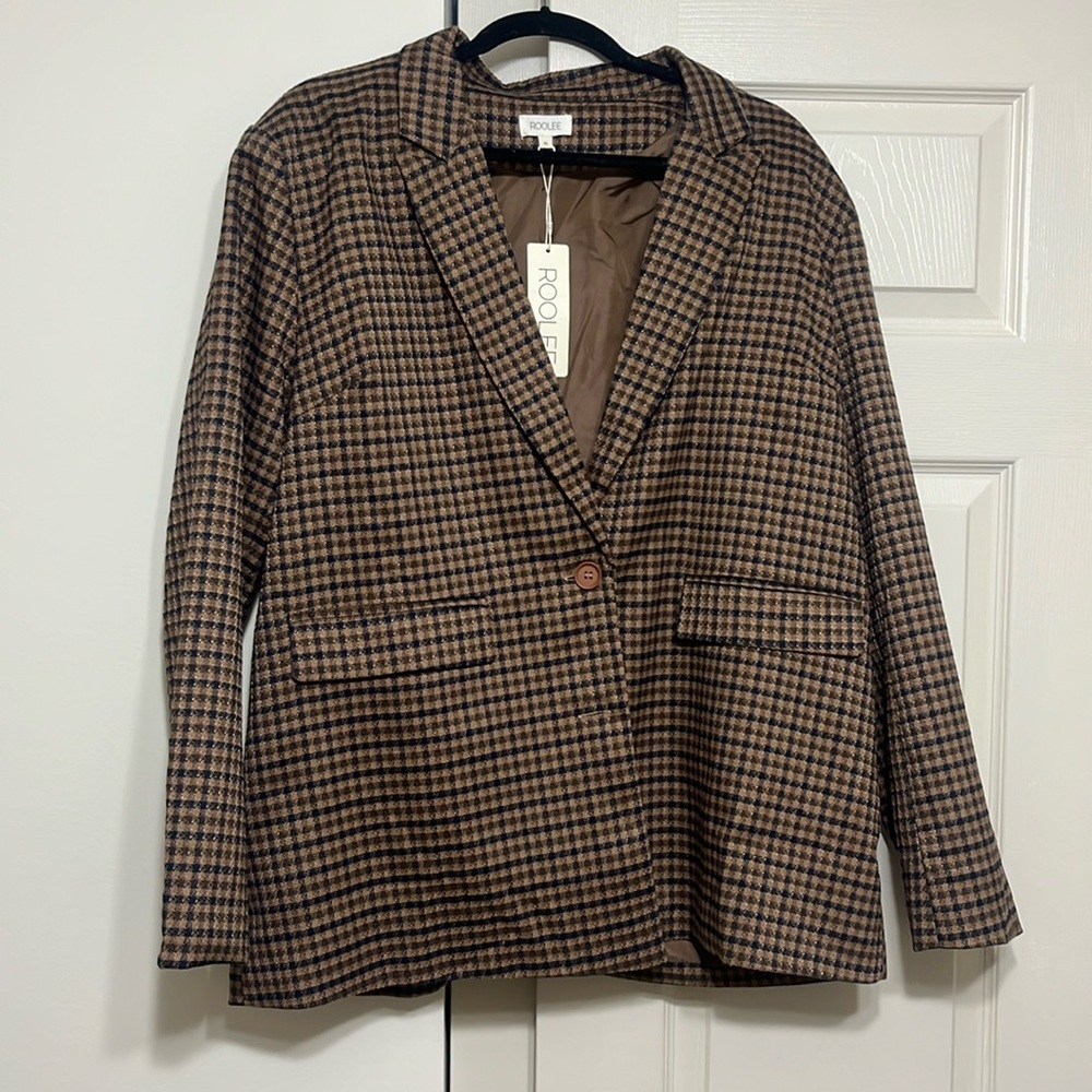 Houndstooth / Plaid Blazer, lined